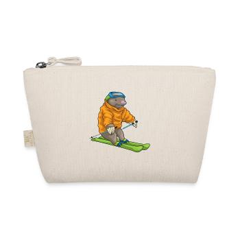 Maulwurf Skifahrer Ski - Bio-Täschchen - Natur - Vorne