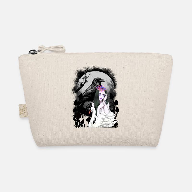 mystisch Schwan Märchen Märchenfigur Raben Bio-Täschchen