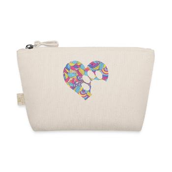 Colorful Paw Heart Fun Animal Pawprint Veterinary - Organic Pouch - nature - Front