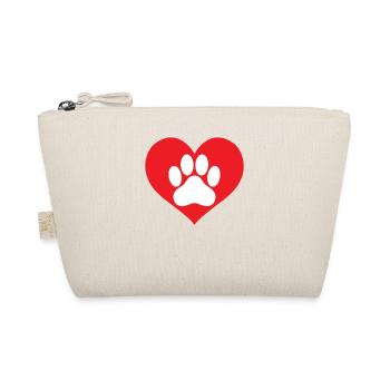 Patte Coeur Mignon Impression Drôle Chien Animal Empreinte - Trousse biologique - nature - Devant