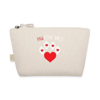 Pawsitive Vibes Cute Pawprints And Hearts Animal - Organic Pouch - nature - Front