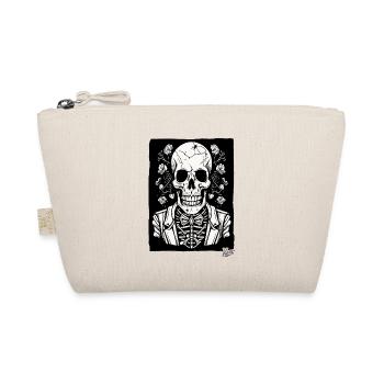 Happy Skeleton Skull Skull - Organic Pouch - nature - Front
