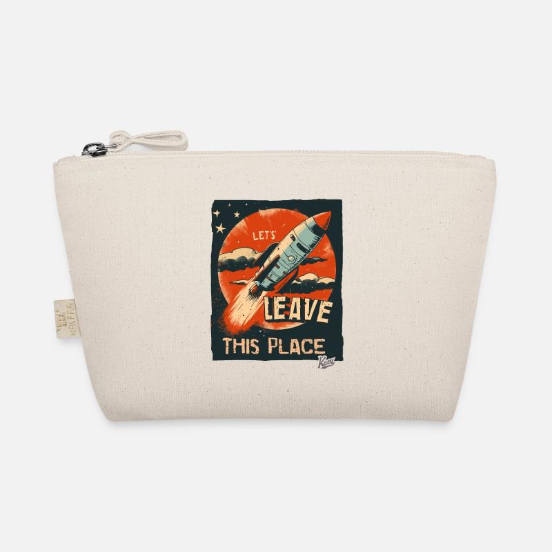 Lass uns mit einer Rakete hier abhauen Bio-Täschchen