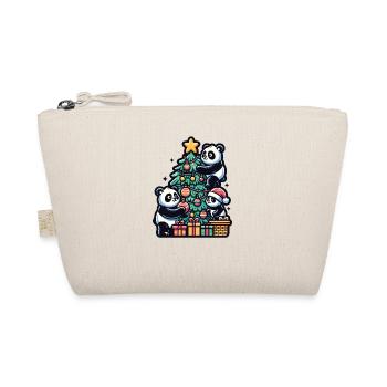Pandas decorate the Christmas tree Christmas - Organic Pouch - nature - Front