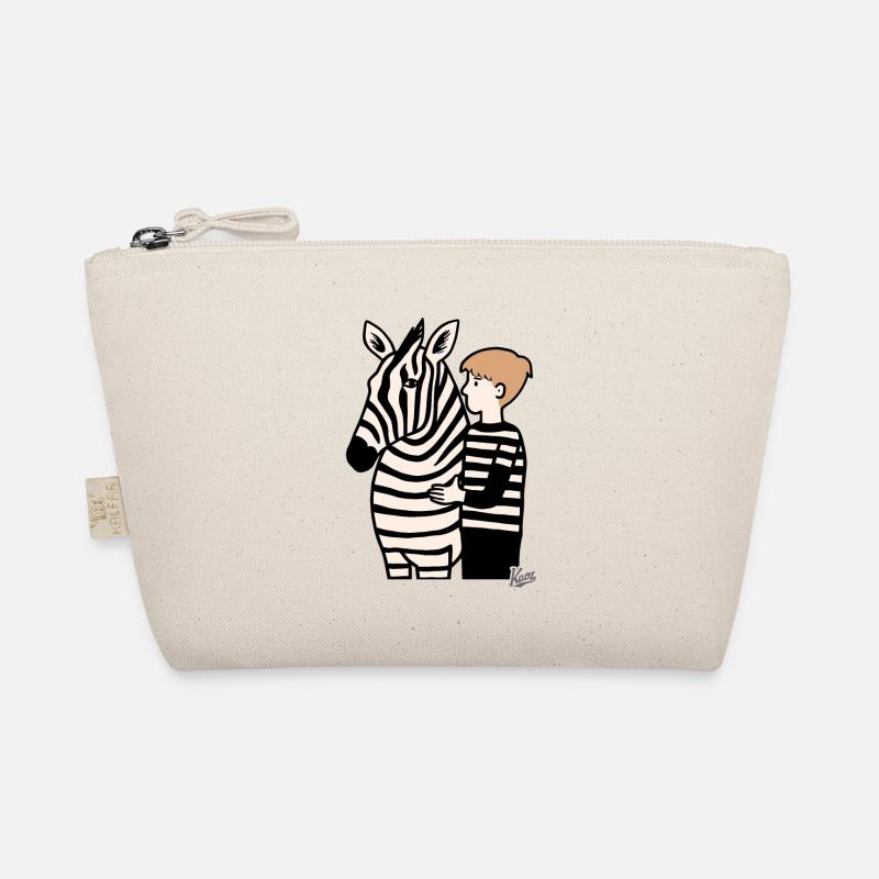 Boy with zebra Organic Pouch
