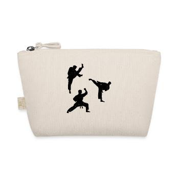 Karate fighter silhouettes Karate - Organic Pouch - nature - Front