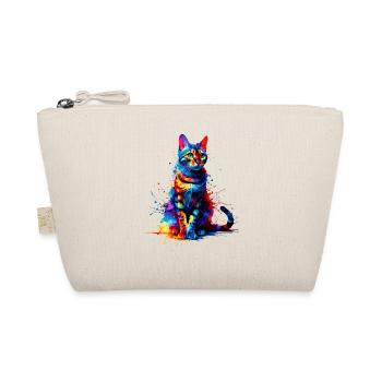 Bunte Splash Art Bengalische Katze - Bio-Täschchen - Natur - Vorne