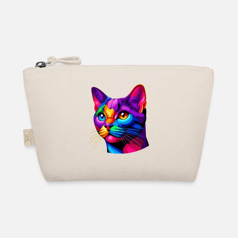 Chat Bombay Pop Art coloré Trousse biologique