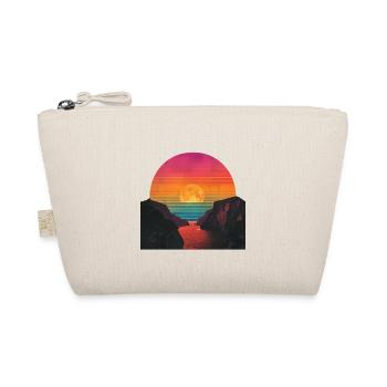 Retro Sunset Outdoor River 80s Vintage - Bio-Täschchen - Natur - Vorne