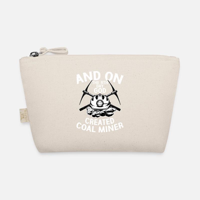 And On The 8th Day Good Created Coal Miner Pickaxe Organic Pouch