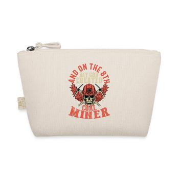 Ask Me About Coal Mining Miner Pickaxe - Organic Pouch - nature - Front