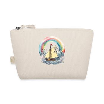 Peanut Boat Boats Rainbow Ship Sailing Nut - Organic Pouch - nature - Front