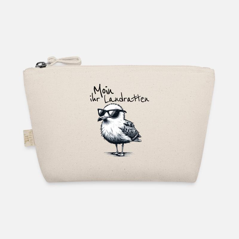 Moin ihr Landratten Lustiger Möwe Spruch Bio-Täschchen