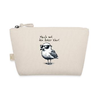 Mach mol den Anker klar Coole Seemöwe Spruch - Organic Pouch - nature - Front