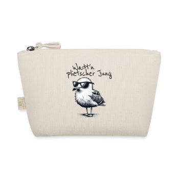 Watt’n plietscher Jung Norddeutsche Möwe Spruch - Trousse biologique - nature - Devant