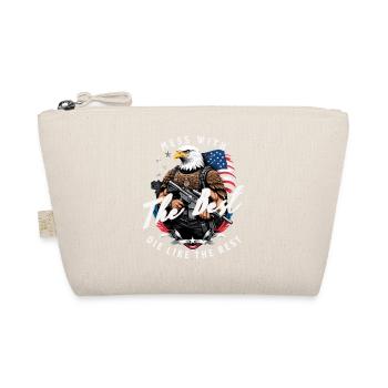 Mess With Best Funny Freedom Design July 4 - Organic Pouch - nature - Front