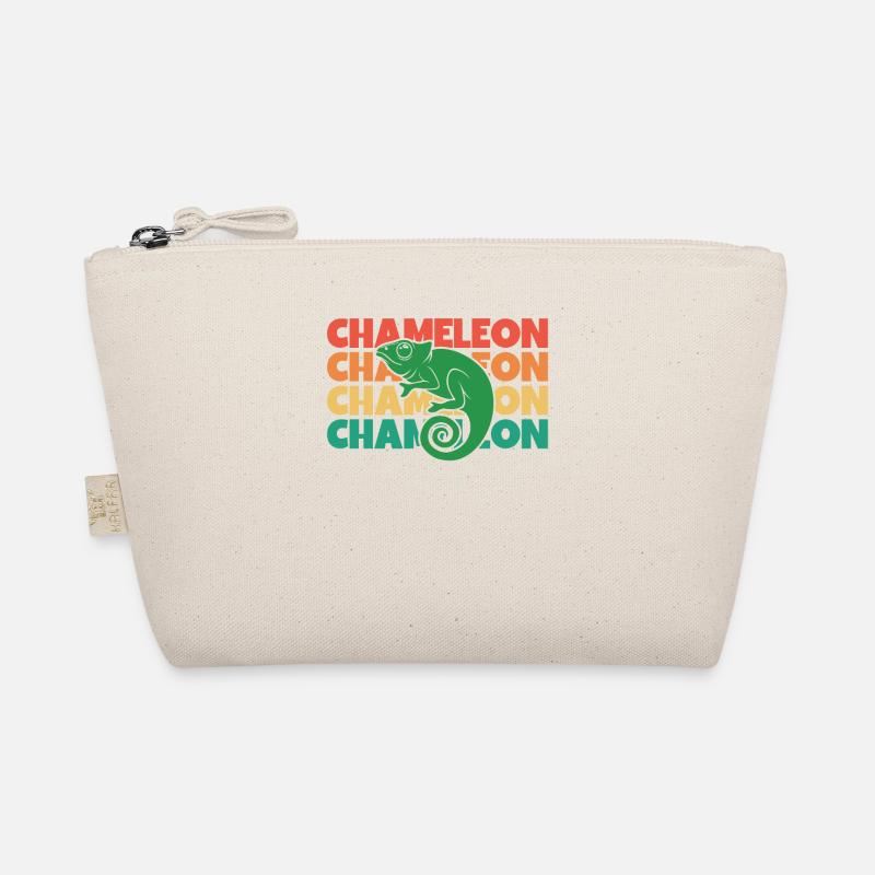 Chameleon Retro Text Veiled Panther Organic Pouch