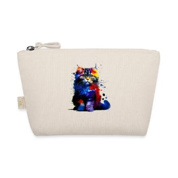 Colorful Splash Art American Curl - Organic Pouch - nature - Front