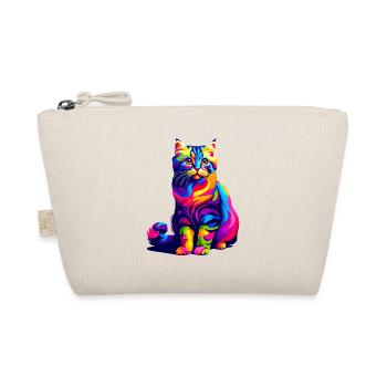 Colorful Pop Art American Curl - Organic Pouch - nature - Front