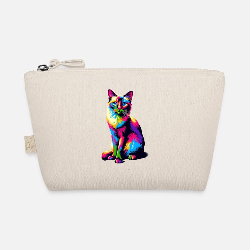 Chat Balinais Pop Art Coloré À Poil Long Trousse biologique