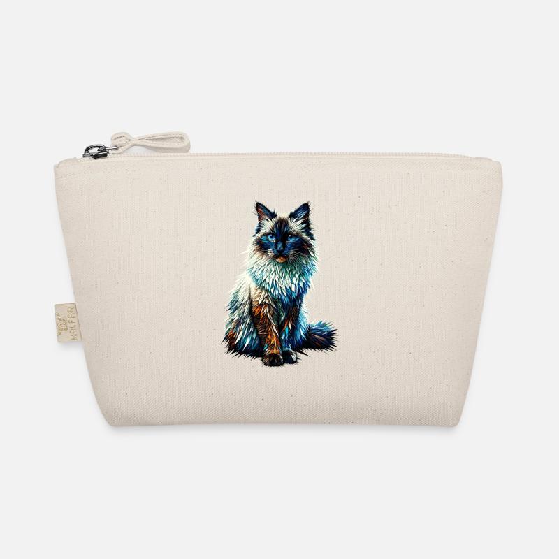 Polygon Art Balinese Cat Longhaired Siamese Organic Pouch