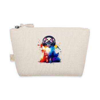 Splash Art Headphones Balinese Cat Longhaired - Organic Pouch - nature - Front