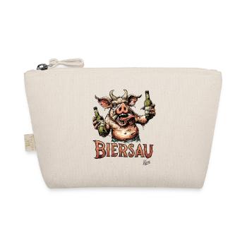 Old School: Celebrate like a beer pig - Organic Pouch - nature - Front