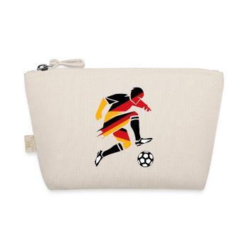 Deutscher Fußballfan Rebelle Illustration - Bio-Täschchen - Natur - Vorne