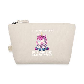 I Wish Was A Unicorn - Organic Pouch - nature - Front