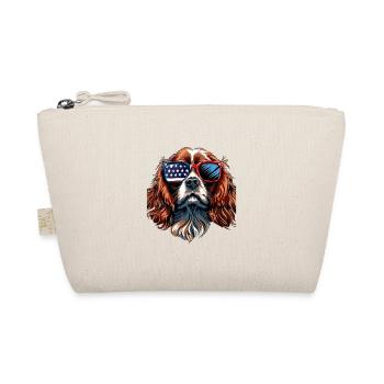 Cavalier King Spaniel with American Sunglasses - Organic Pouch - nature - Front