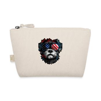 Shih Tzu with American Sunglasses - Organic Pouch - nature - Front
