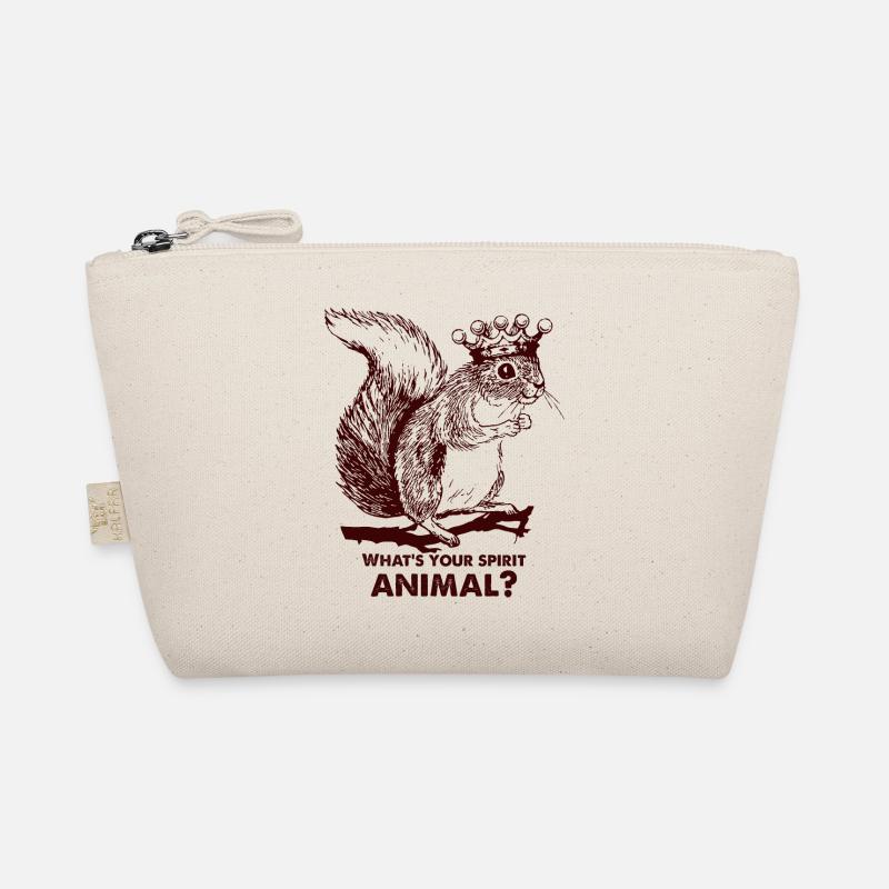 Squirrel wears a crown Organic Pouch