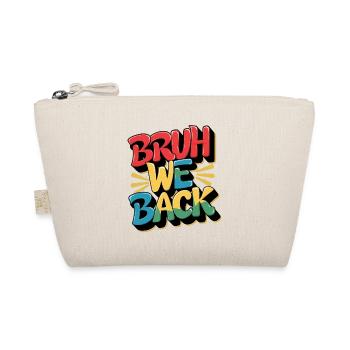 Cheerful recurring design with colorful text - Organic Pouch - nature - Front