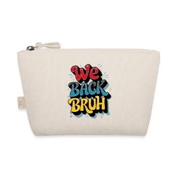 Cheerful Retro Text Design - Organic Pouch - nature - Front