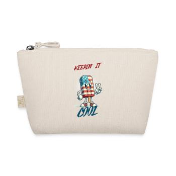 Drapeau américain rétro vintage Keepin It Cool - Trousse biologique - nature - Devant