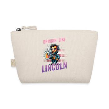 Drinkin Like Lincoln Retro Vintage Design - Bio-Täschchen - Natur - Vorne