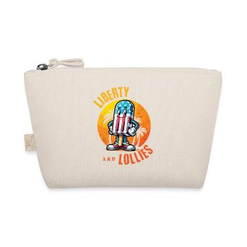 Liberty And Lollies Retro Vintage Design - Organic Pouch - nature - Front