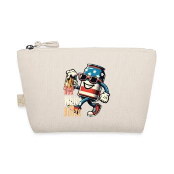 Red White Booze Retro Vintage Design - Bio-Täschchen - Natur - Vorne