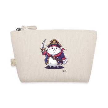 Fluffy Pet Pirate Cat - Organic Pouch - nature - Front