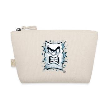 Angry face made of paper - Organic Pouch - nature - Front