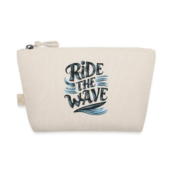 Ride the Wave Surfen Surfbrett Sommer Urlaub - Bio-Täschchen - Natur - Vorne