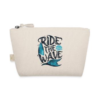 Ride the Wave Surfen Surfbrett Sommer Urlaub - Bio-Täschchen - Natur - Vorne