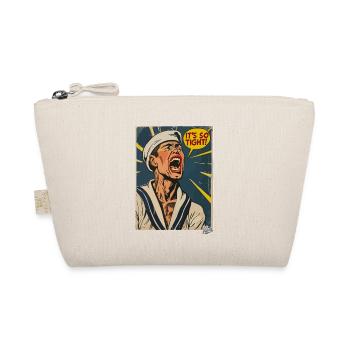Retro Vintage Cartoon Seemann: Es ist so eng! - Bio-Täschchen - Natur - Vorne