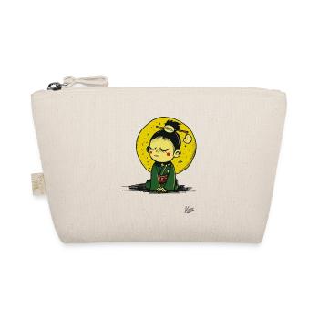 Petite fille de dessin animé endormie et fatiguée - Trousse biologique - nature - Devant