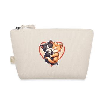 Deux chats s’étreignant à l’intérieur du cœur - Trousse biologique - nature - Devant