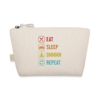 Eat Sleep Ommmm Repeat Buddhist Statue Symbol - Organic Pouch - nature - Front