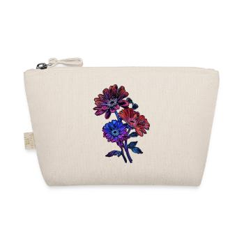 Vibrant Floral Art on Dark Background Beautiful - Organic Pouch - nature - Front