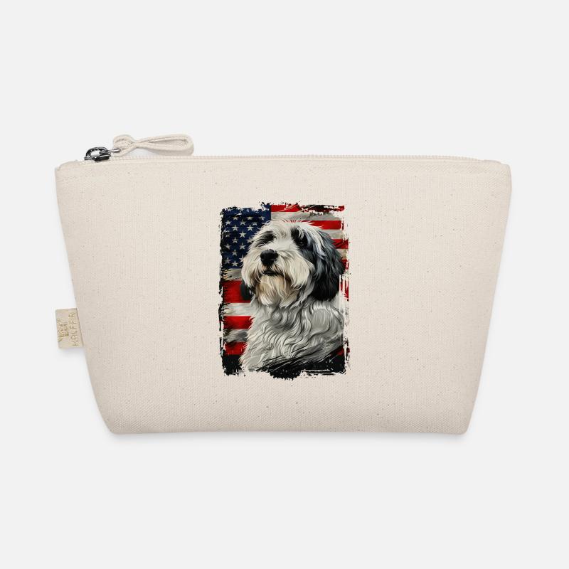 Bobtail mit amerikanischer Flagge Bio-Täschchen