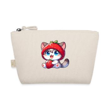 Chapeau de fruits de fraise de chat mignon fantaisiste - Trousse biologique - nature - Devant
