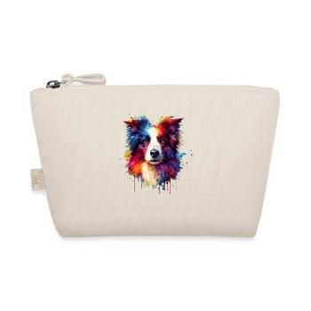 Colorful Splash Art Border Collie Border Collies - Organic Pouch - nature - Front